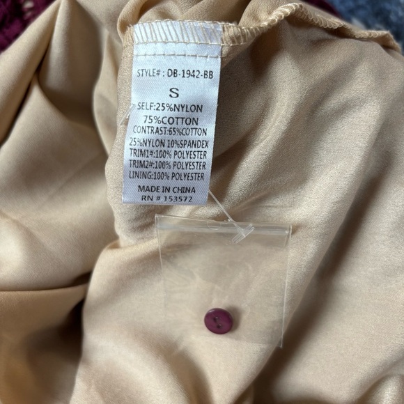 NWOT Bohme Sleeveless Lace Midi Dress In Burgundy Women’s Sz Small Wedding Guest - Picture 8 of 9